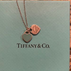 tiffany and co necklace blue heart